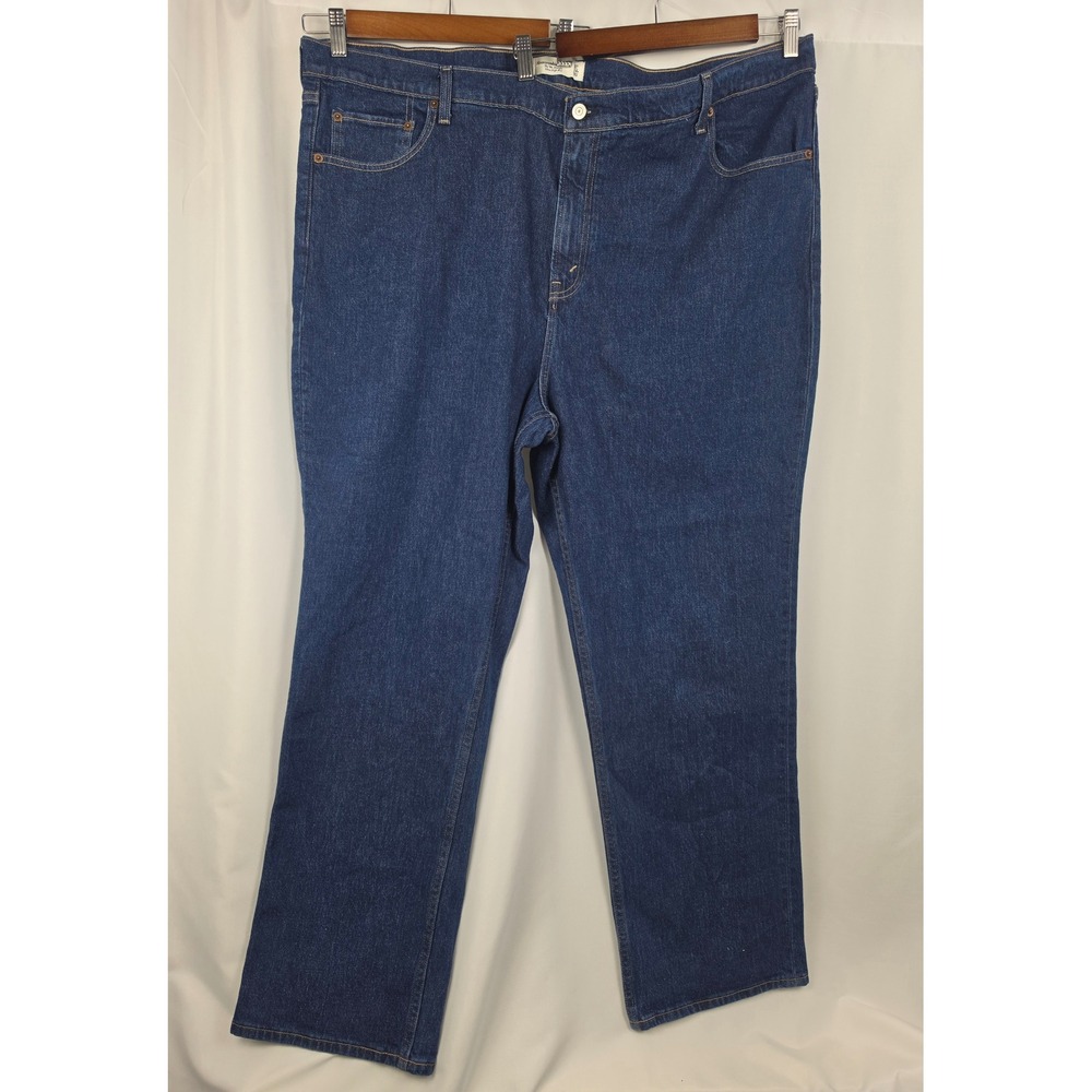 Abercrombie & Fitch The '90s Straight Ultra High Rise Jeans 37/24R Dark Wash